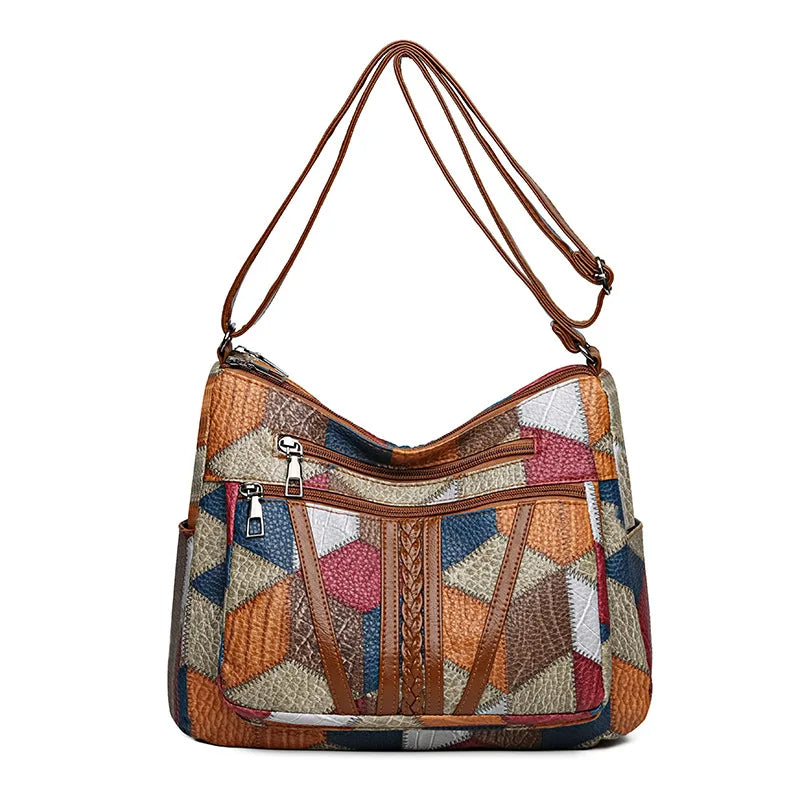 Lauren | Bolso patchwork de piel vegana