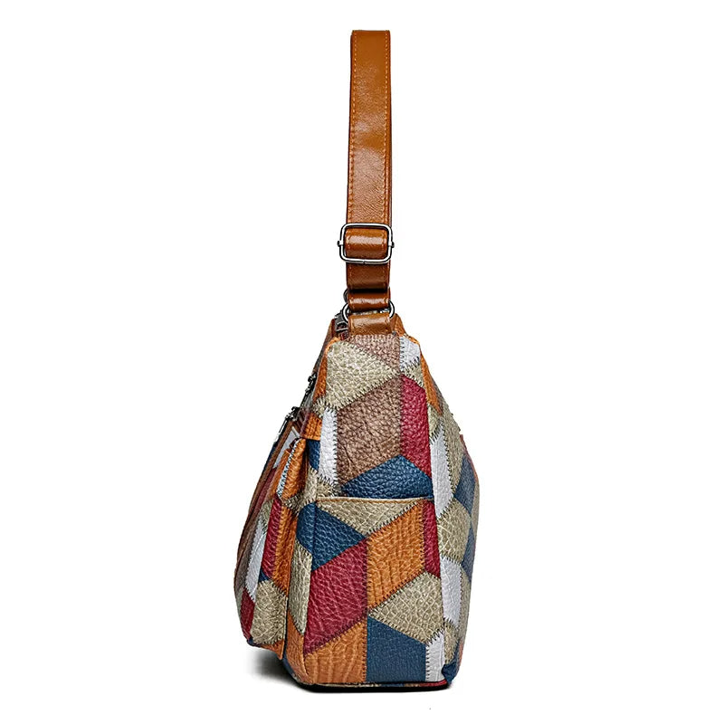 Lauren | Bolso patchwork de piel vegana