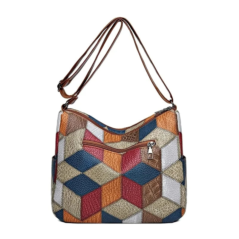Lauren | Bolso patchwork de piel vegana