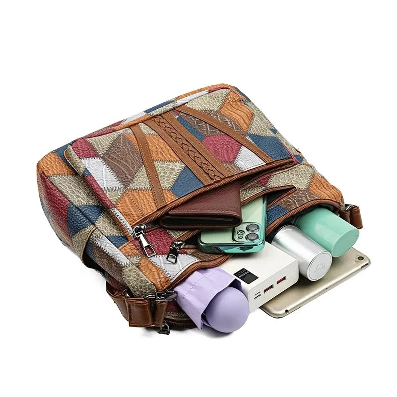 Lauren | Bolso patchwork de piel vegana