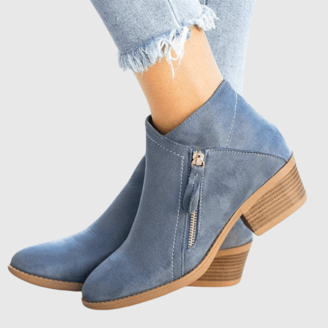 Avenya | Botines de piel con cremallera lateral