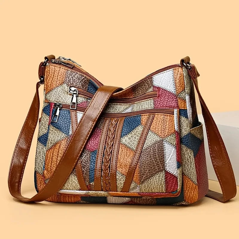 Lauren | Bolso patchwork de piel vegana