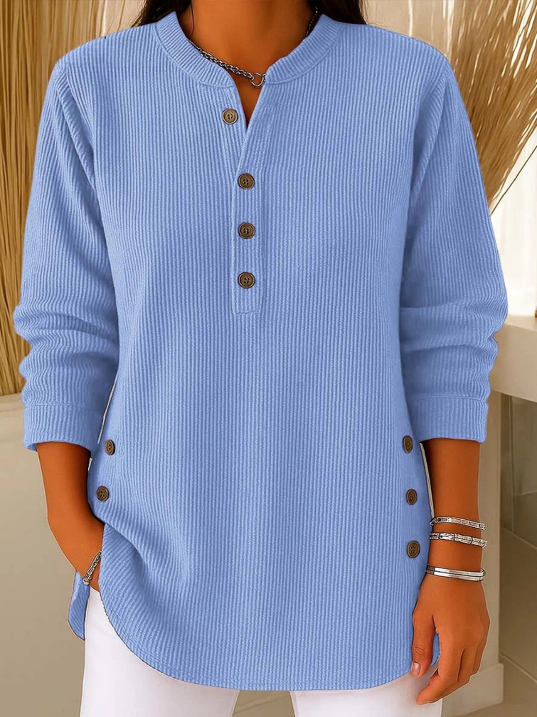 Electra | Túnica Henley con botones