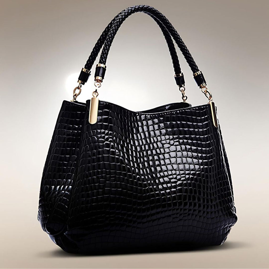 Valentina | Bolso de hombro efecto cocodrilo