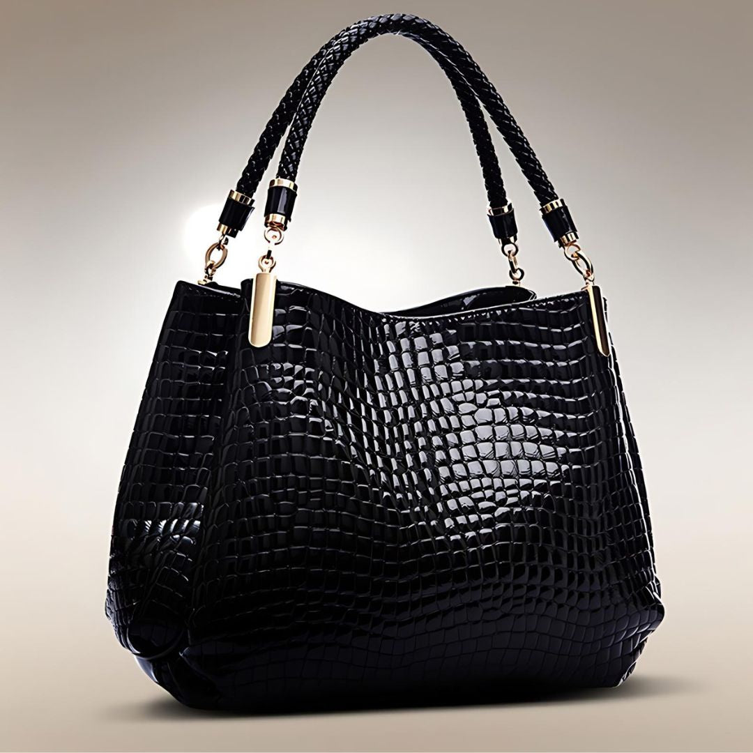 Valentina | Bolso de hombro efecto cocodrilo