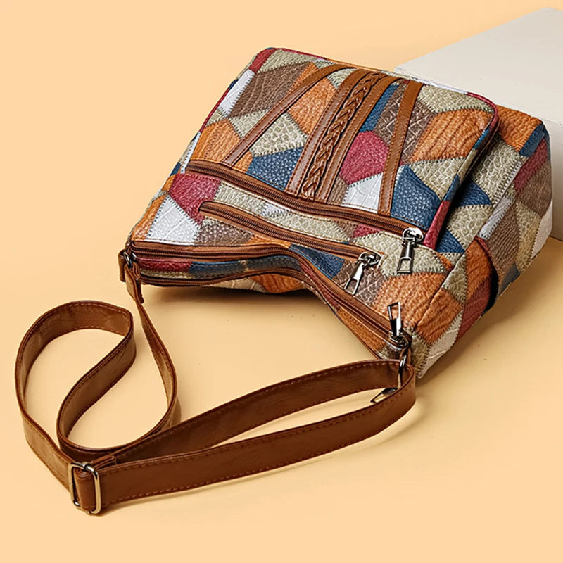Lauren | Bolso patchwork de piel vegana