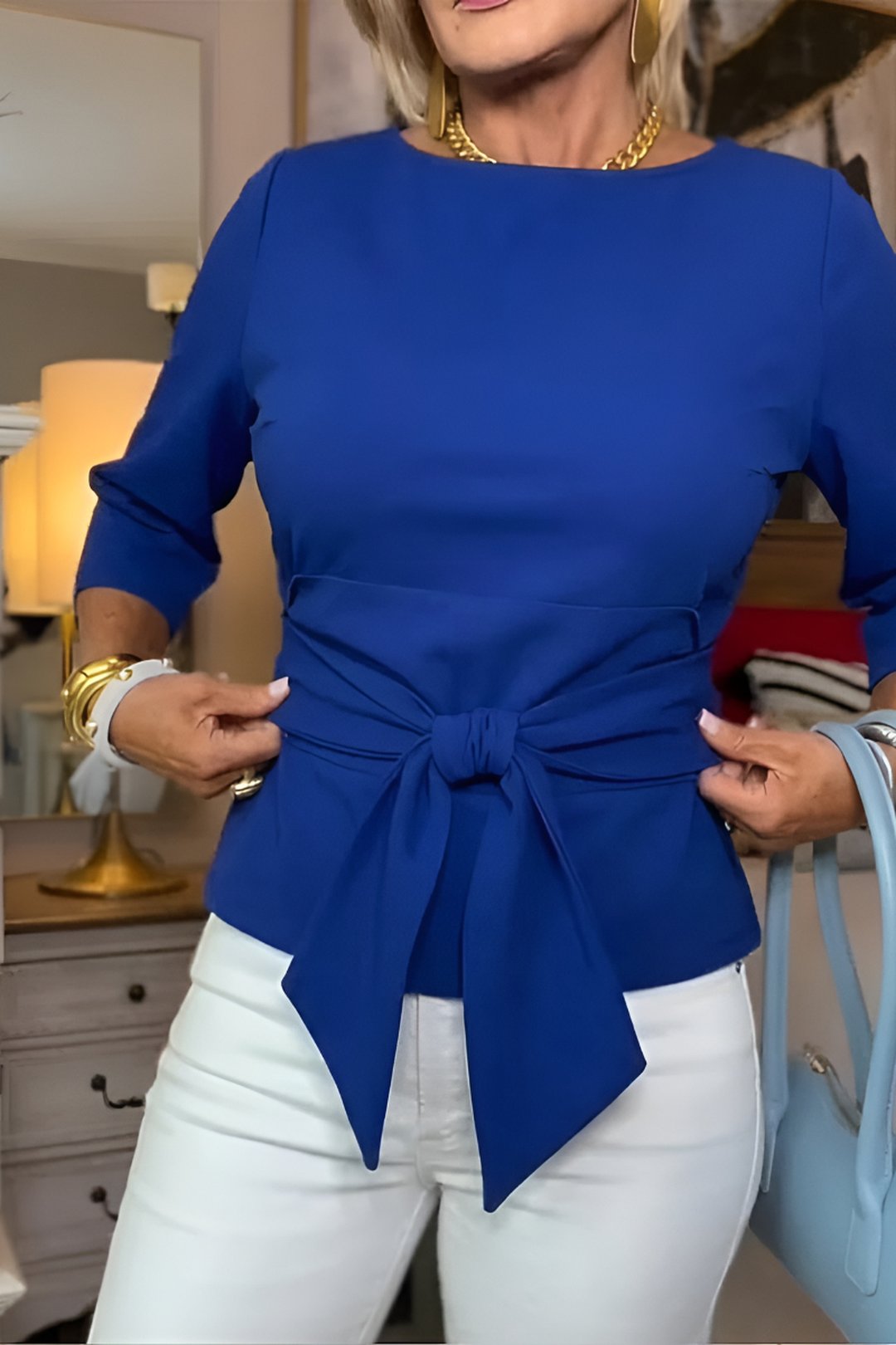 Charity | Top elegante con lazo en la cintura