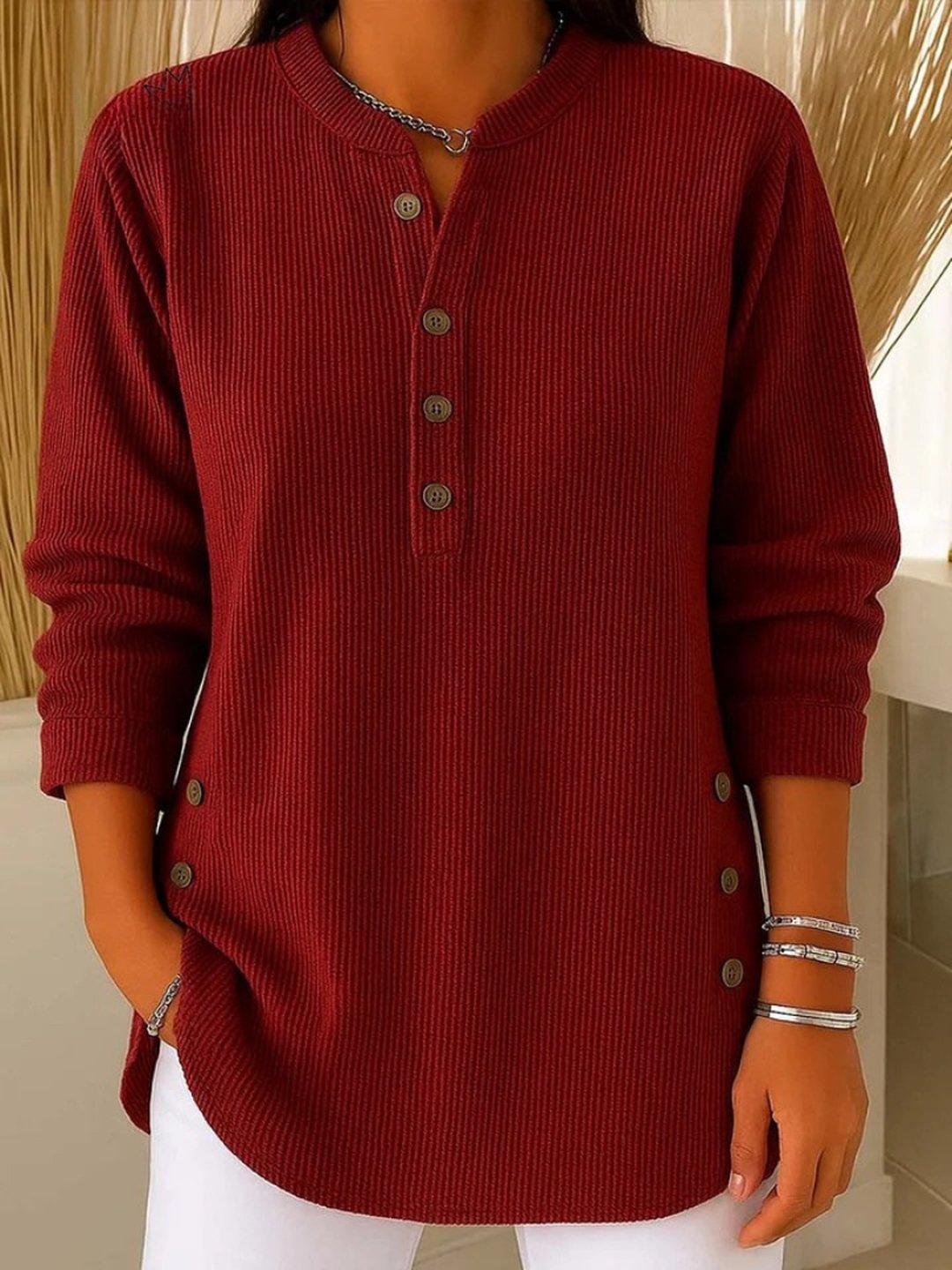 Electra | Túnica Henley con botones
