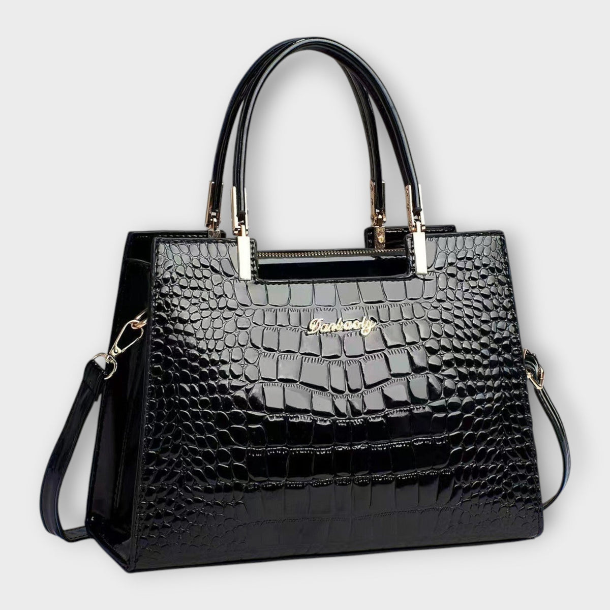 Isadora | Bolso estructurado efecto cocodrilo