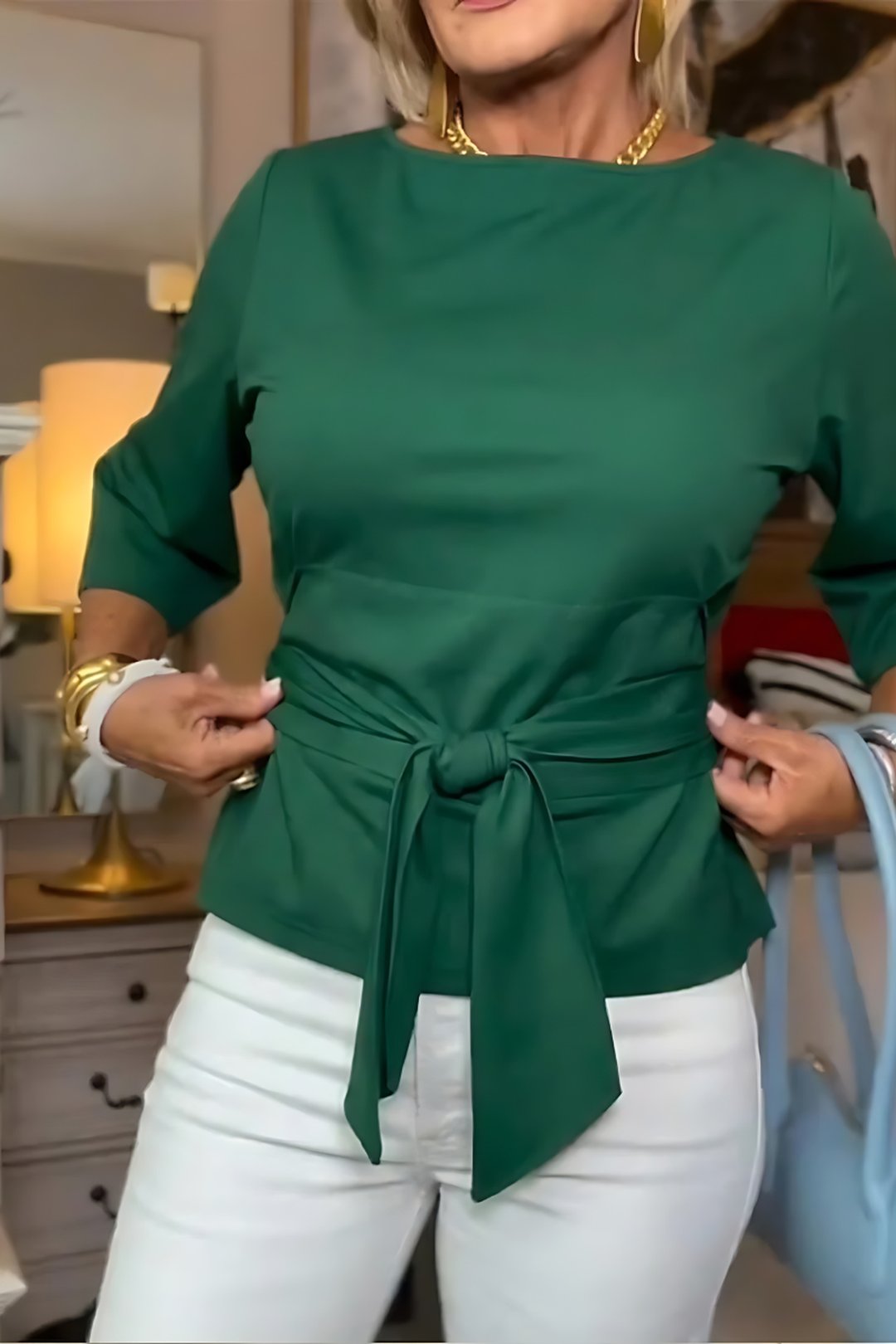 Charity | Top elegante con lazo en la cintura