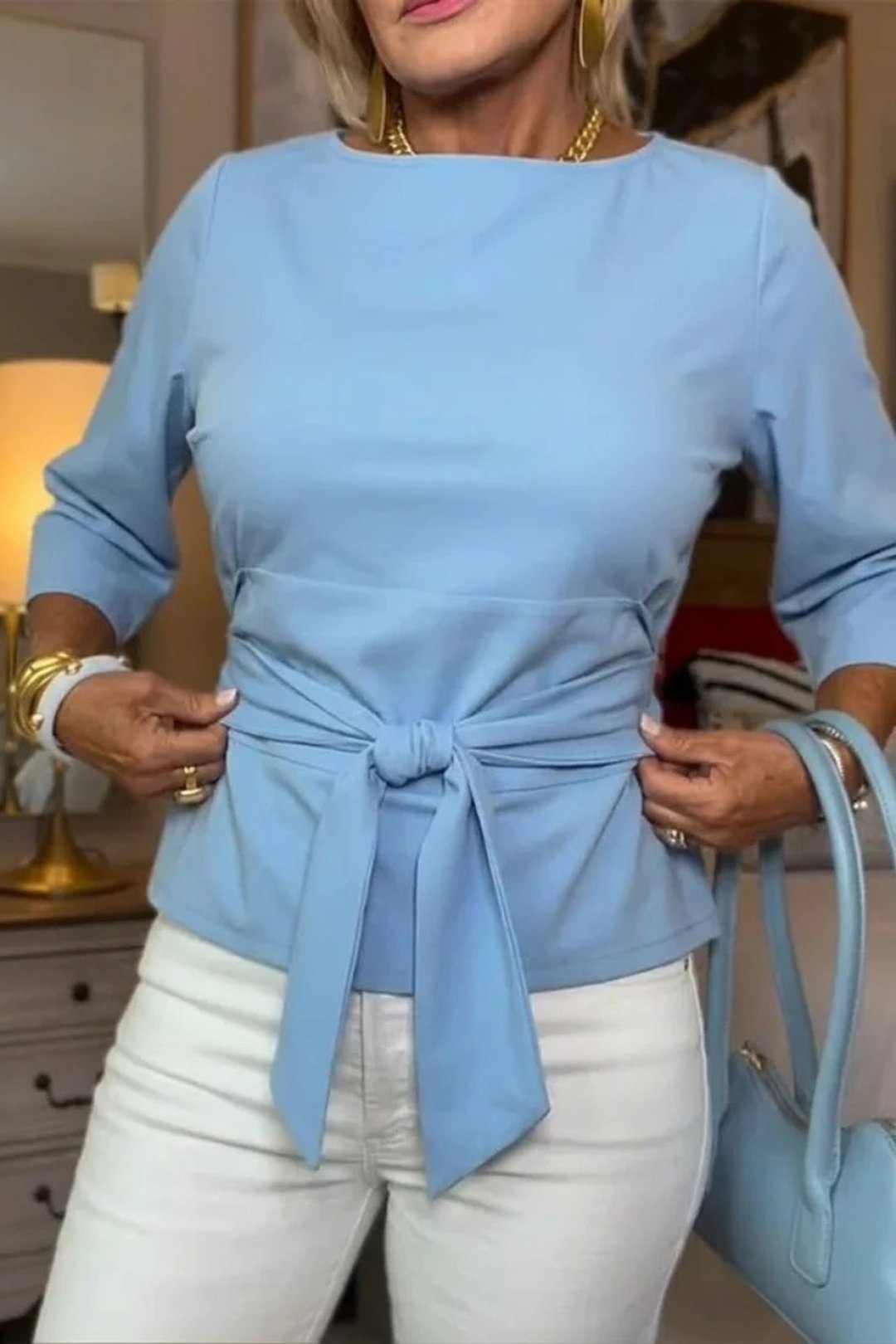 Charity | Top elegante con lazo en la cintura