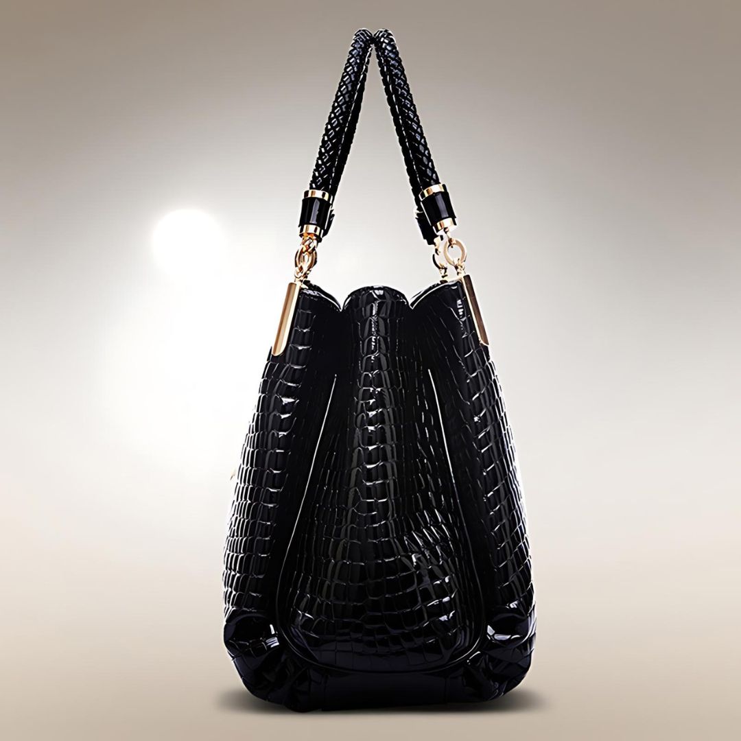 Valentina | Bolso de hombro efecto cocodrilo