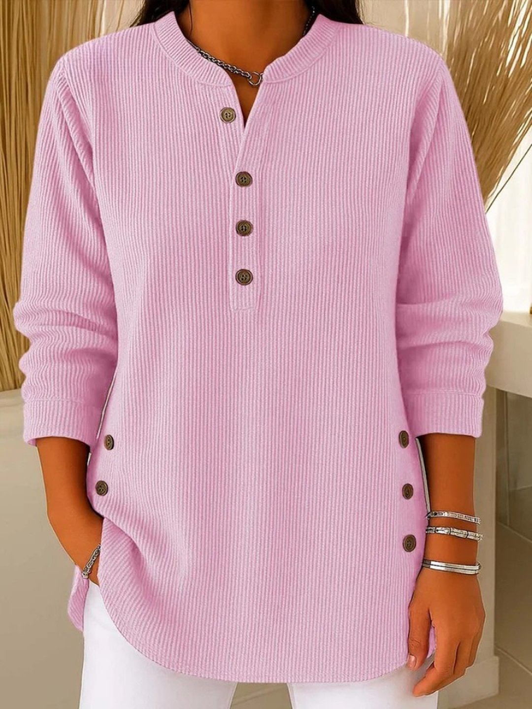 Electra | Túnica Henley con botones