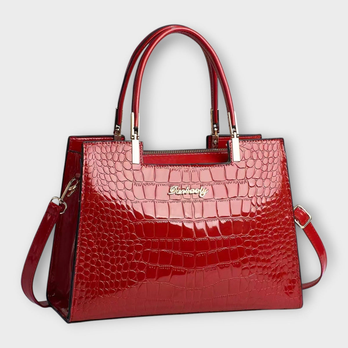 Isadora | Bolso estructurado efecto cocodrilo