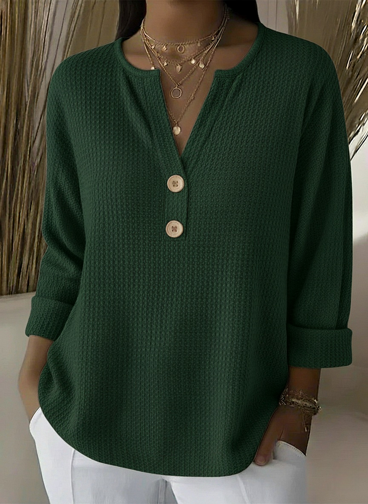 Lucinda | Top Henley con botones