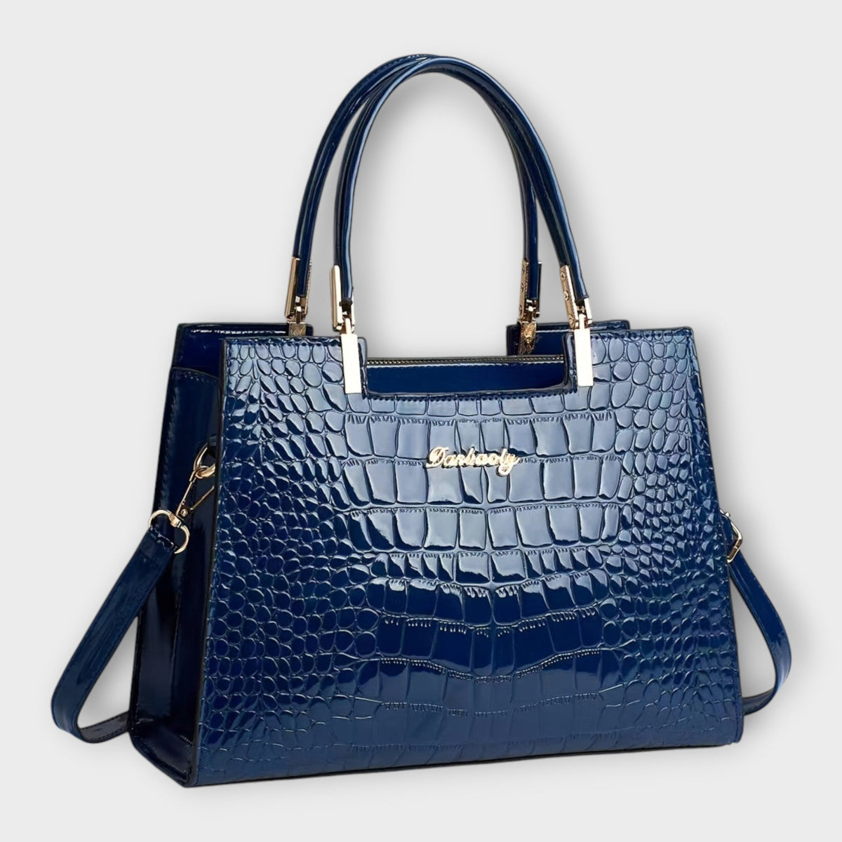 Isadora | Bolso estructurado efecto cocodrilo