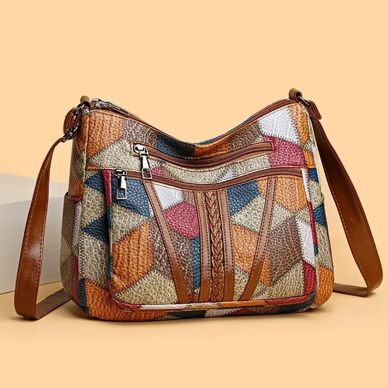 Lauren | Bolso patchwork de piel vegana