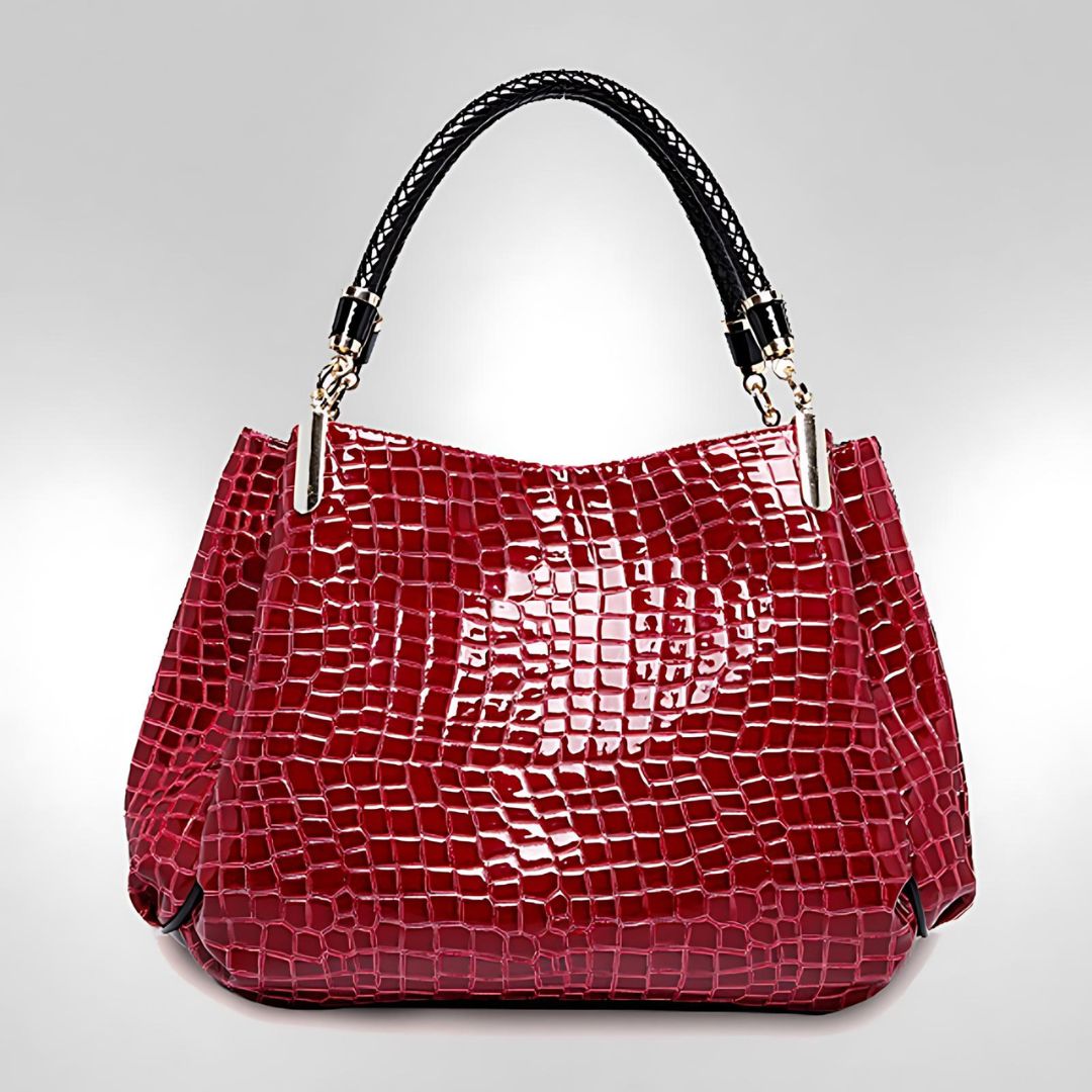 Valentina | Bolso de hombro efecto cocodrilo