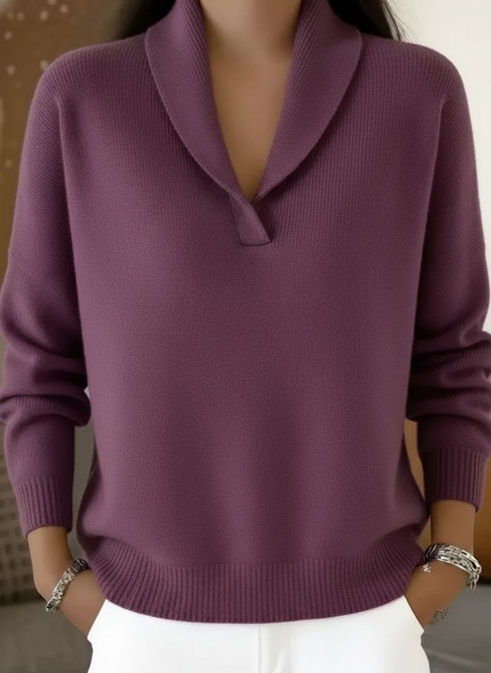 Ariadna | Jersey de pico con cuello chal