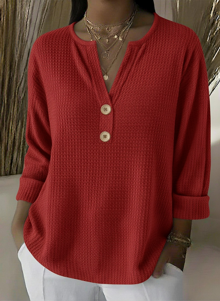Lucinda | Top Henley con botones