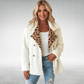 Giuliana | Abrigo de borreguito con estampado de leopardo