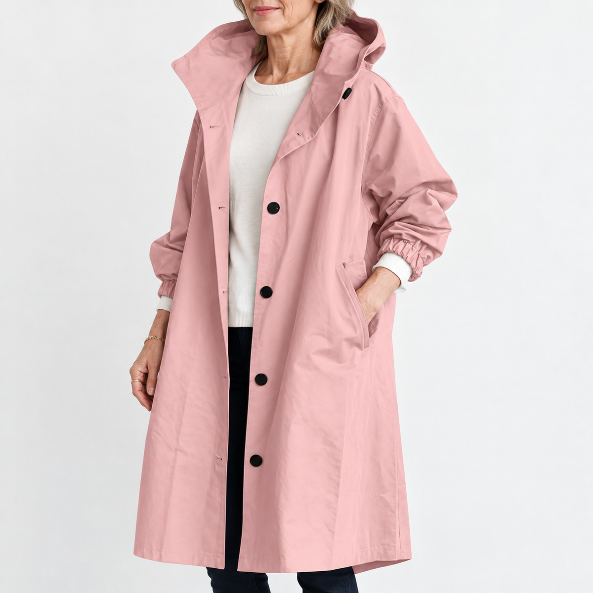 Kendra | Trench largo con capucha