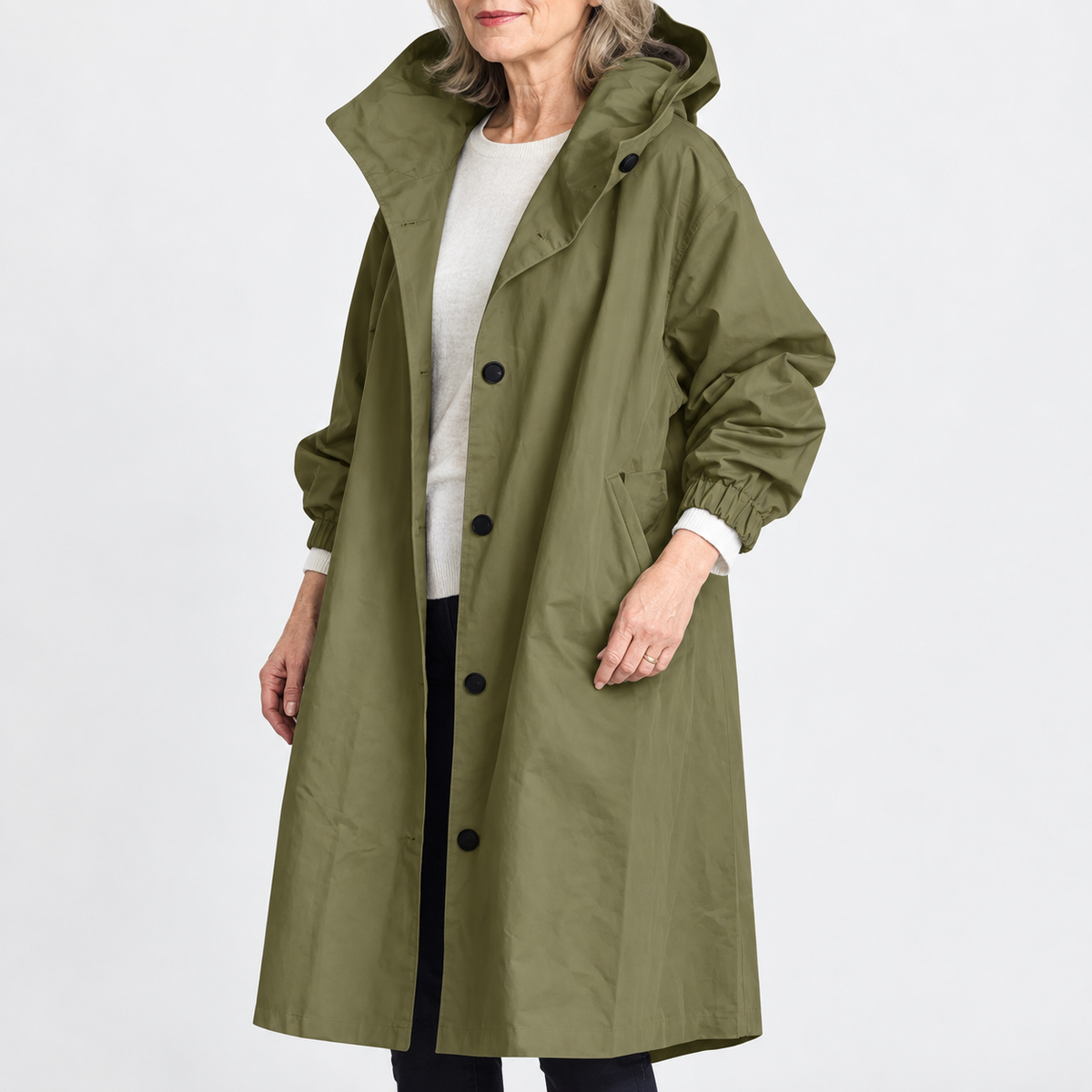 Kendra | Trench largo con capucha