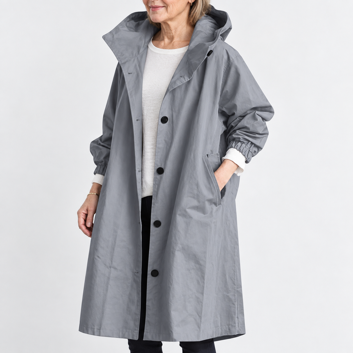 Kendra | Trench largo con capucha