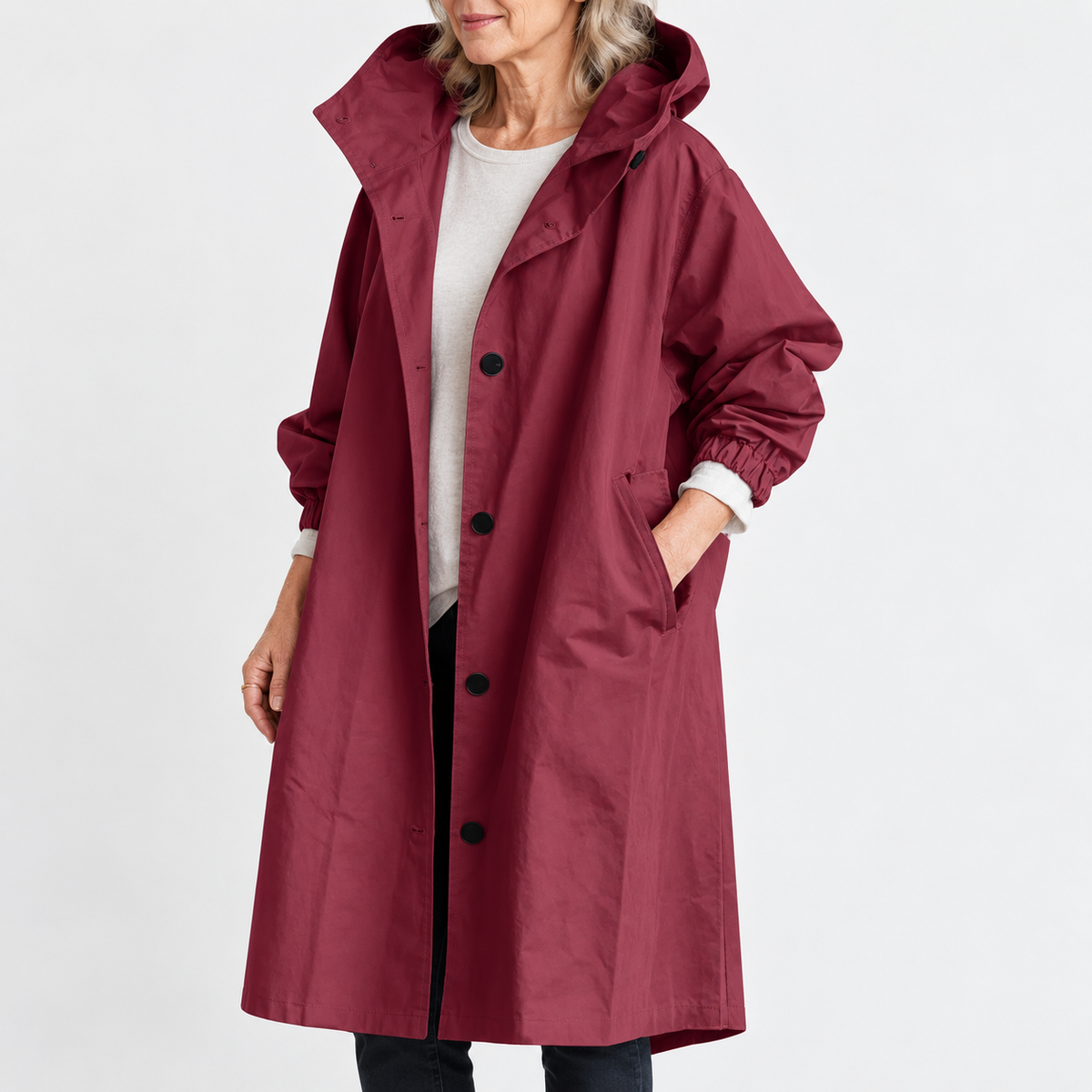 Kendra | Trench largo con capucha