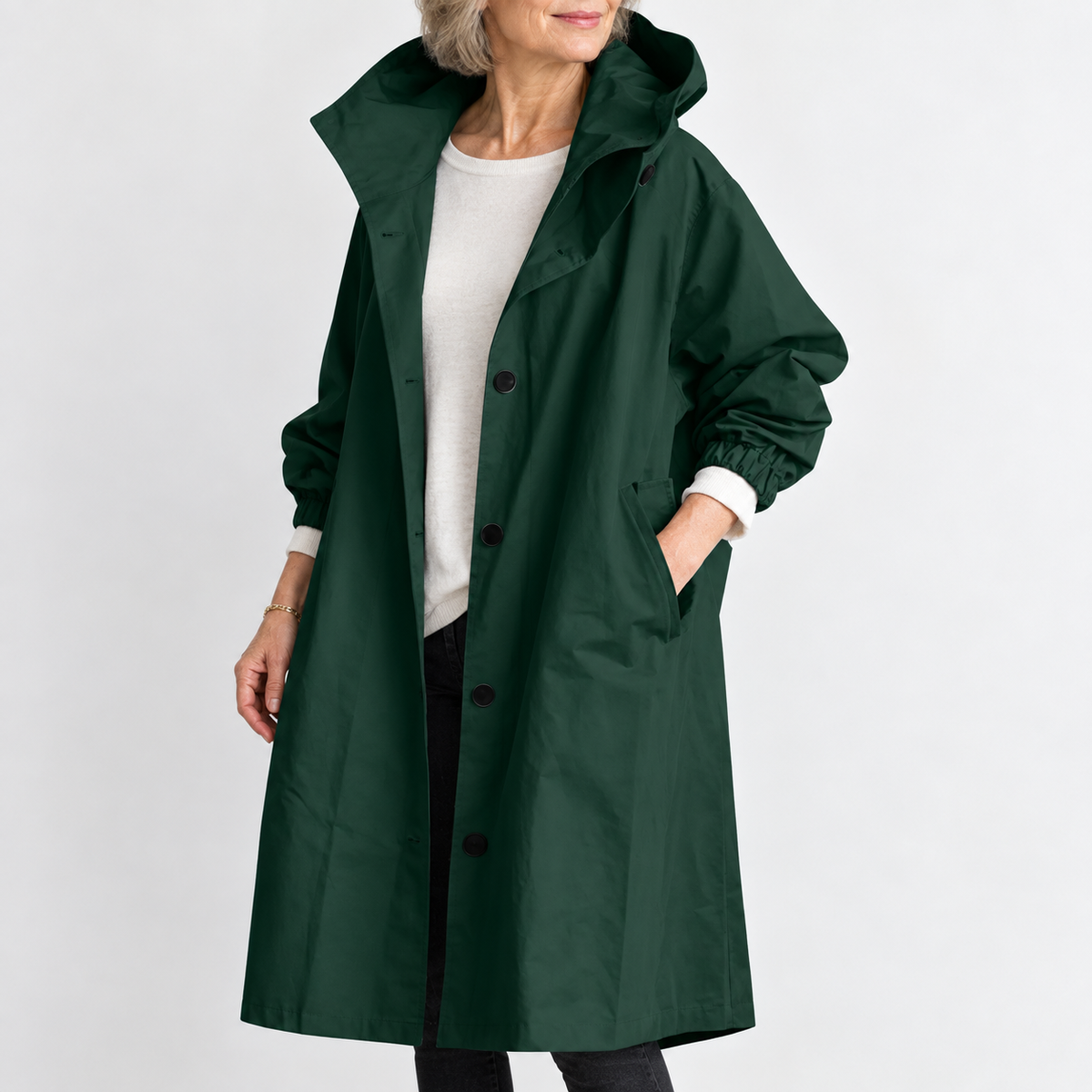Kendra | Trench largo con capucha