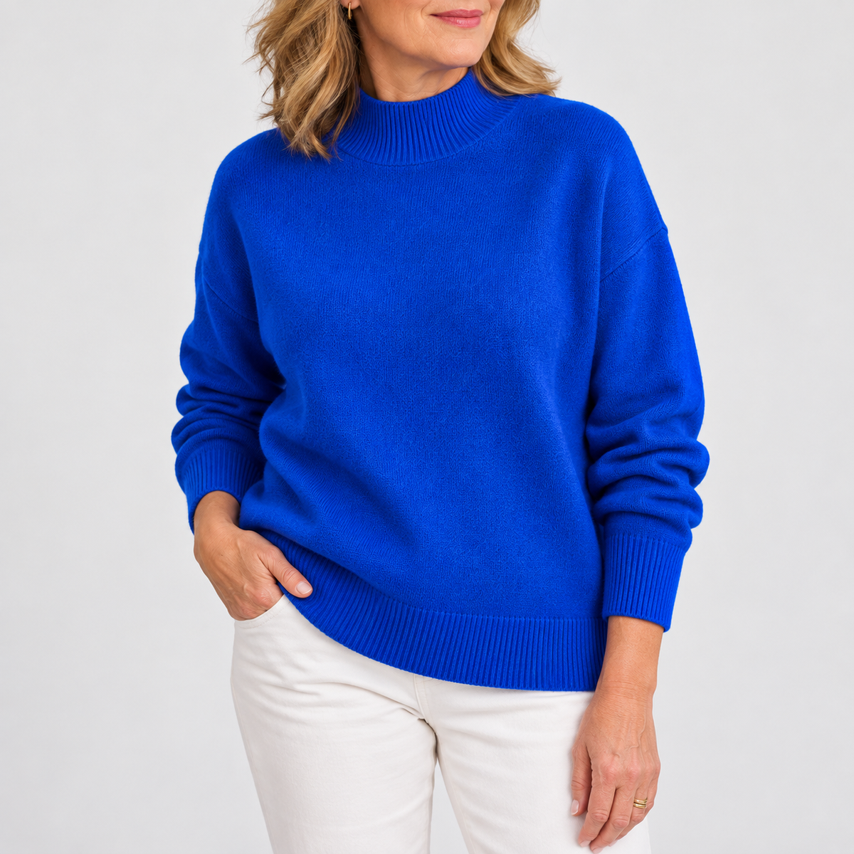 Amalia | Jersey de cuello vuelto cómodo