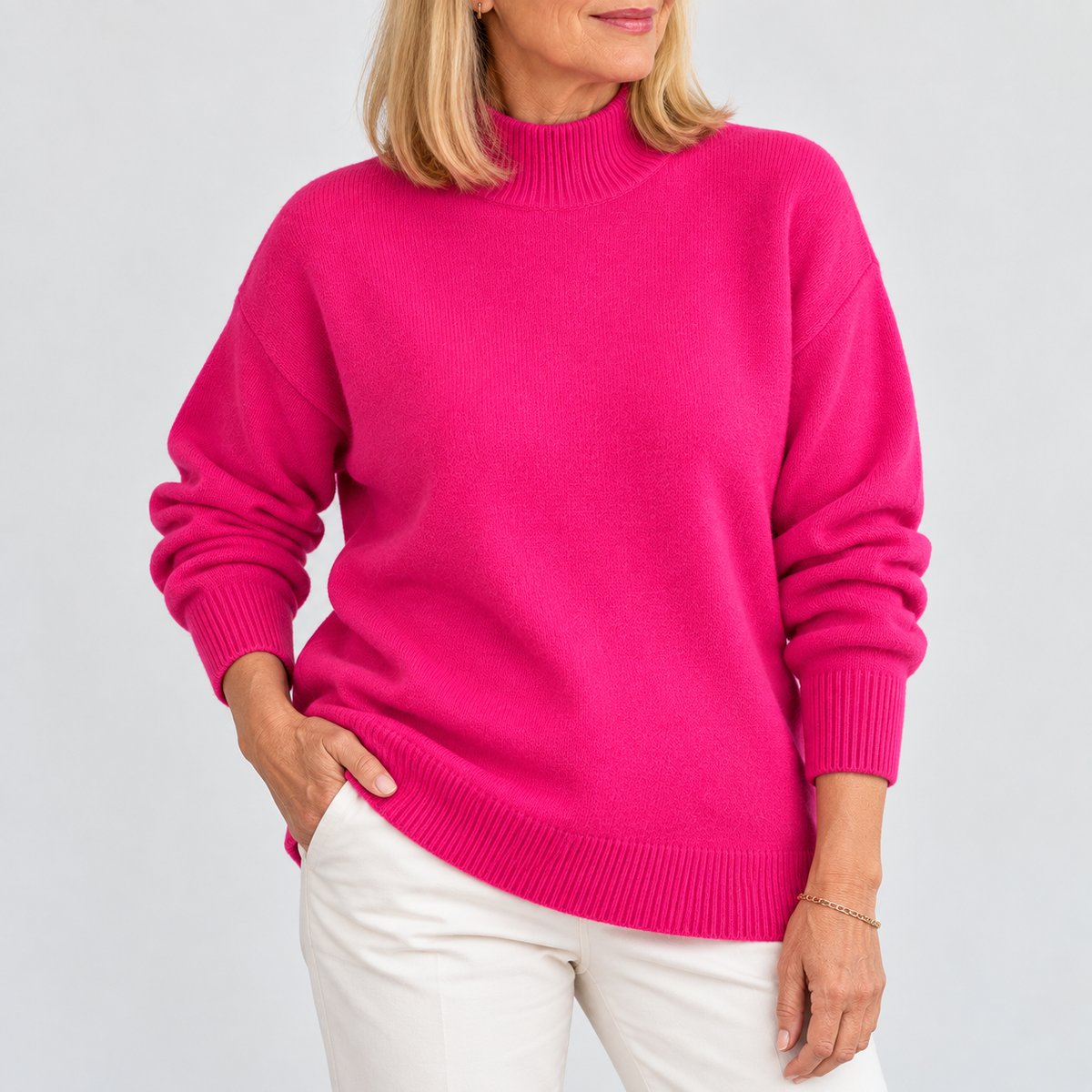 Amalia | Jersey de cuello vuelto cómodo