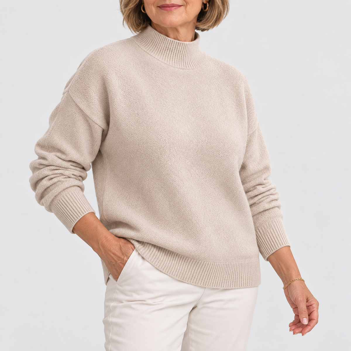 Amalia | Jersey de cuello vuelto cómodo