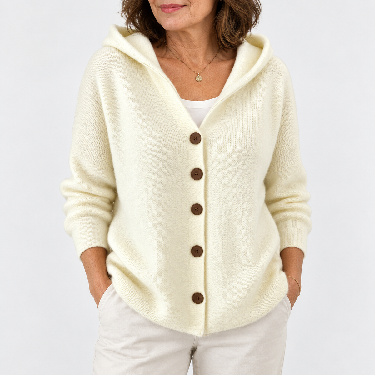 Beth | Chaqueta de punto con capucha