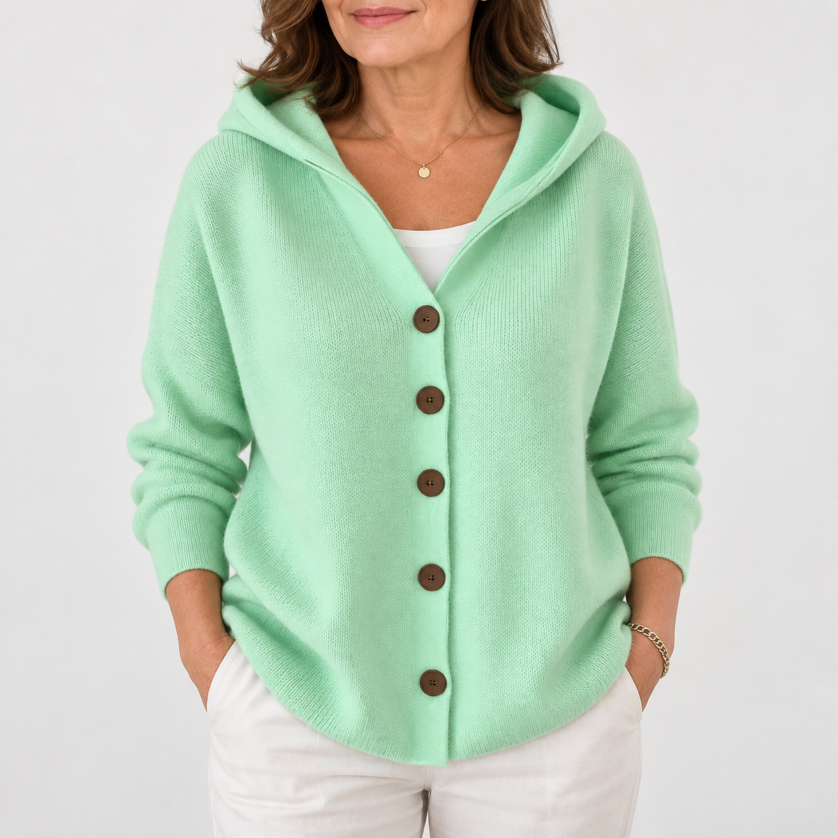 Beth | Chaqueta de punto con capucha