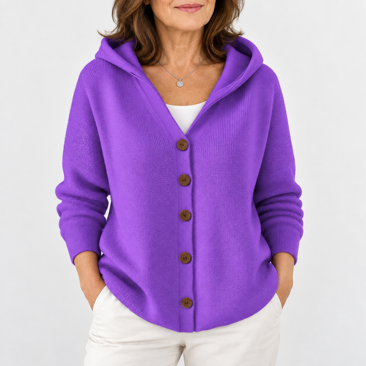 Beth | Chaqueta de punto con capucha