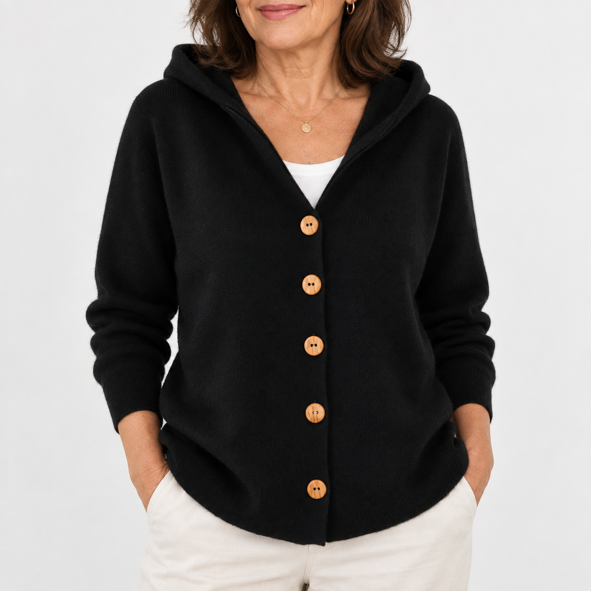 Beth | Chaqueta de punto con capucha