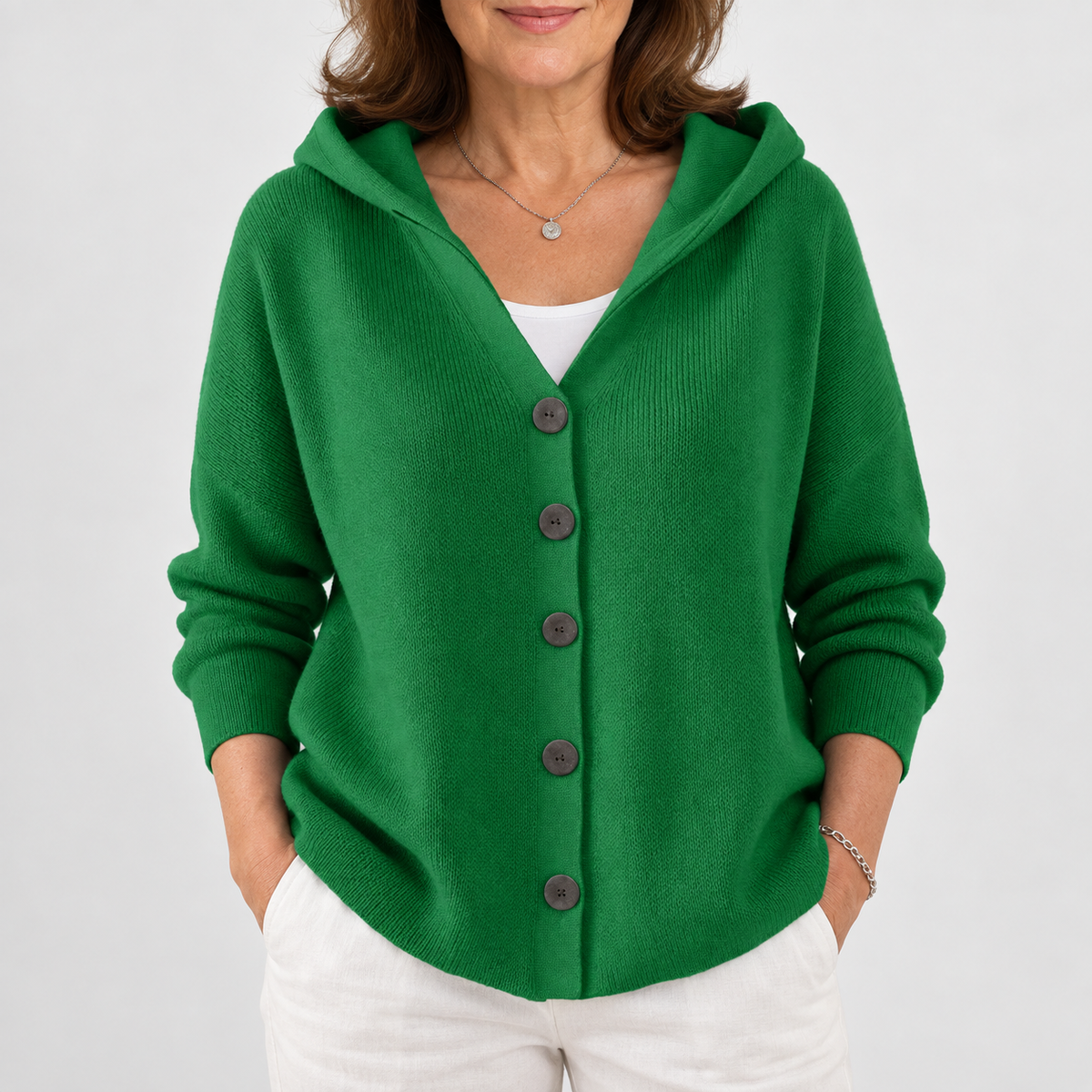 Beth | Chaqueta de punto con capucha