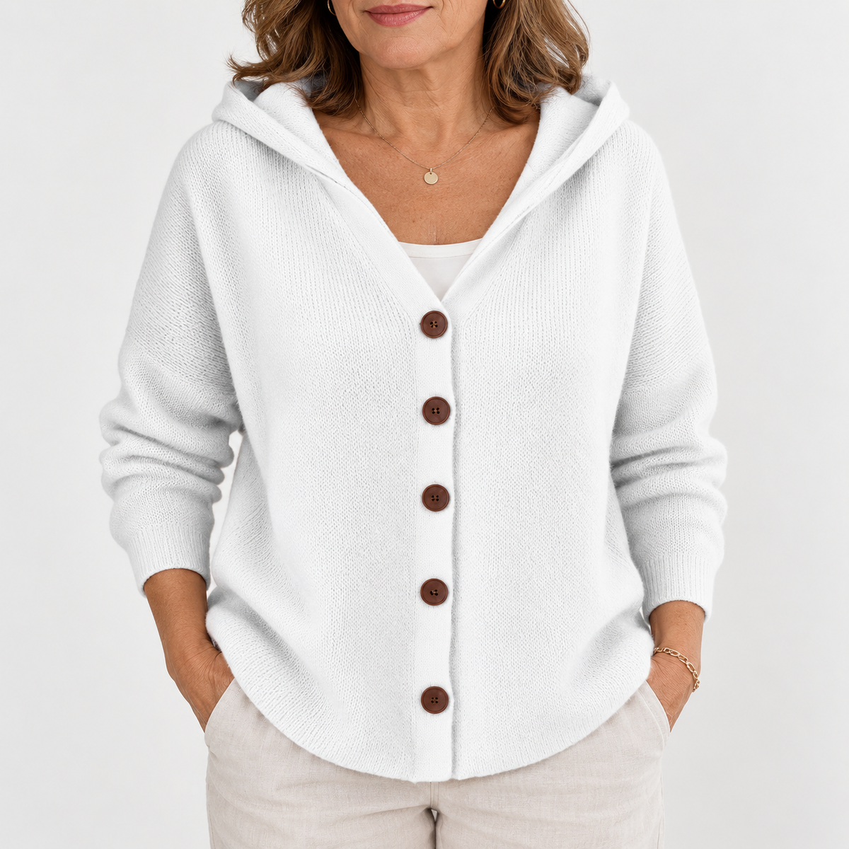 Beth | Chaqueta de punto con capucha