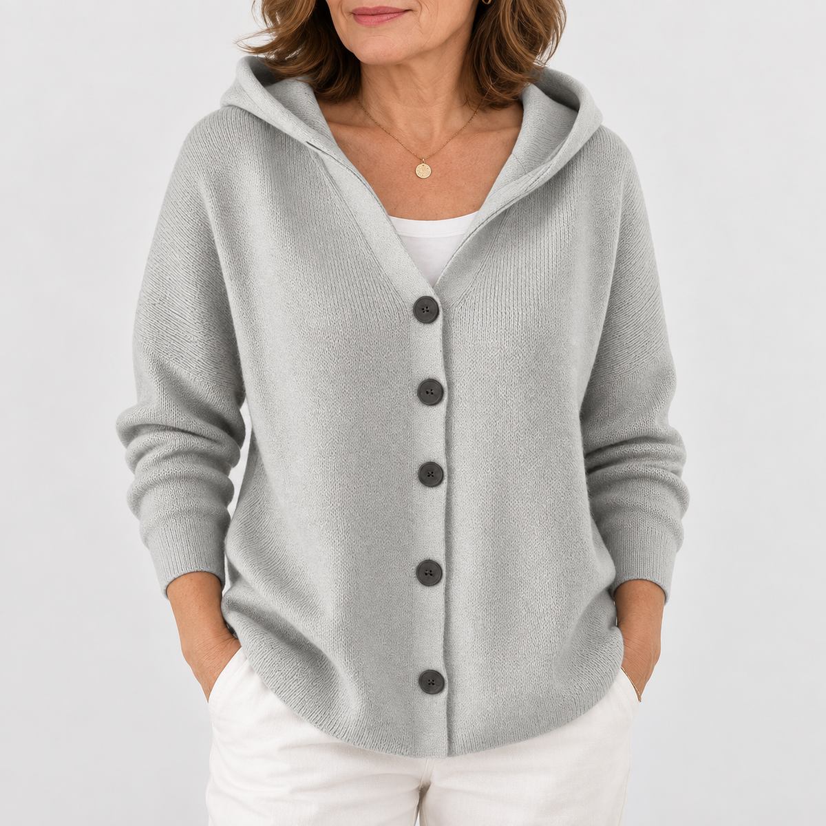 Beth | Chaqueta de punto con capucha