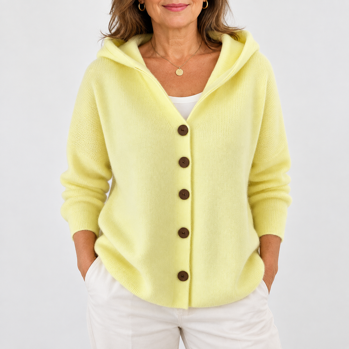 Beth | Chaqueta de punto con capucha