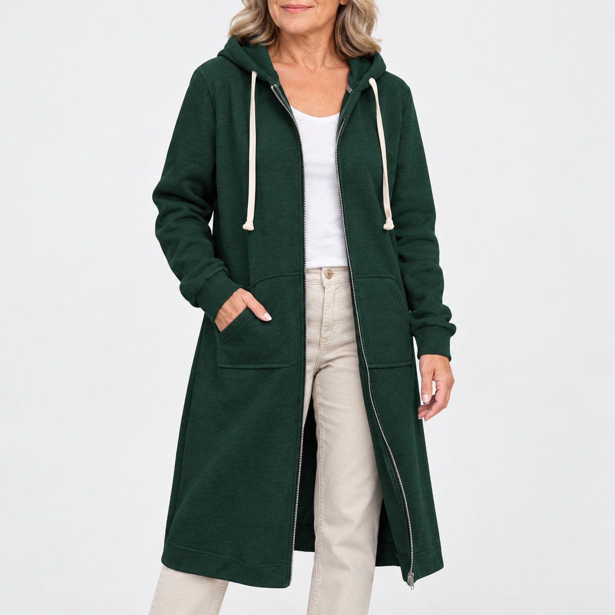 Brixley | Chaqueta larga con cremallera