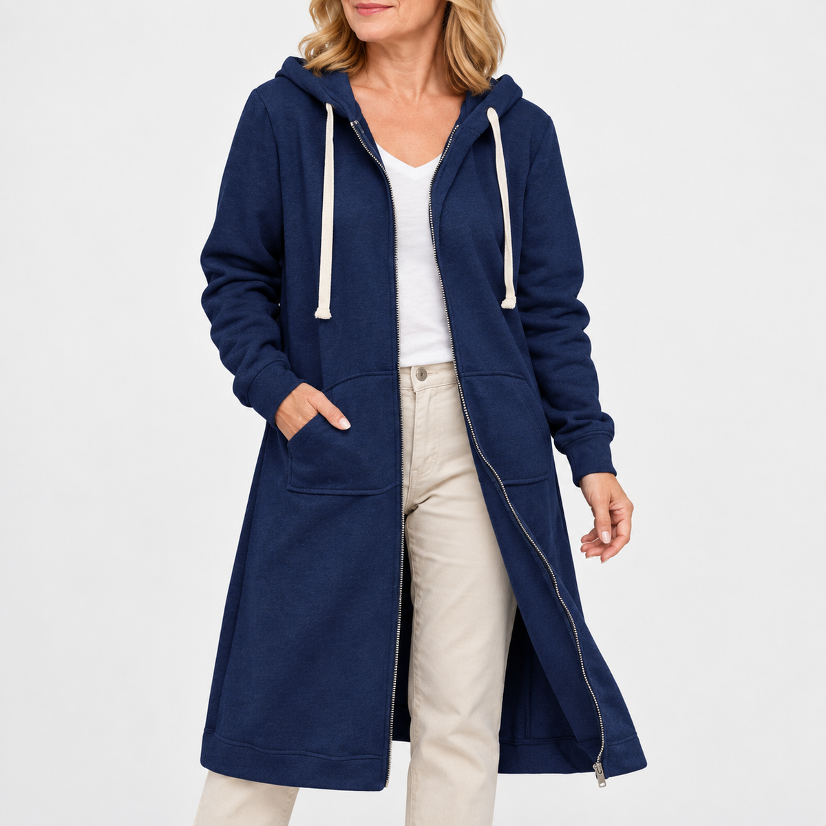 Brixley | Chaqueta larga con cremallera