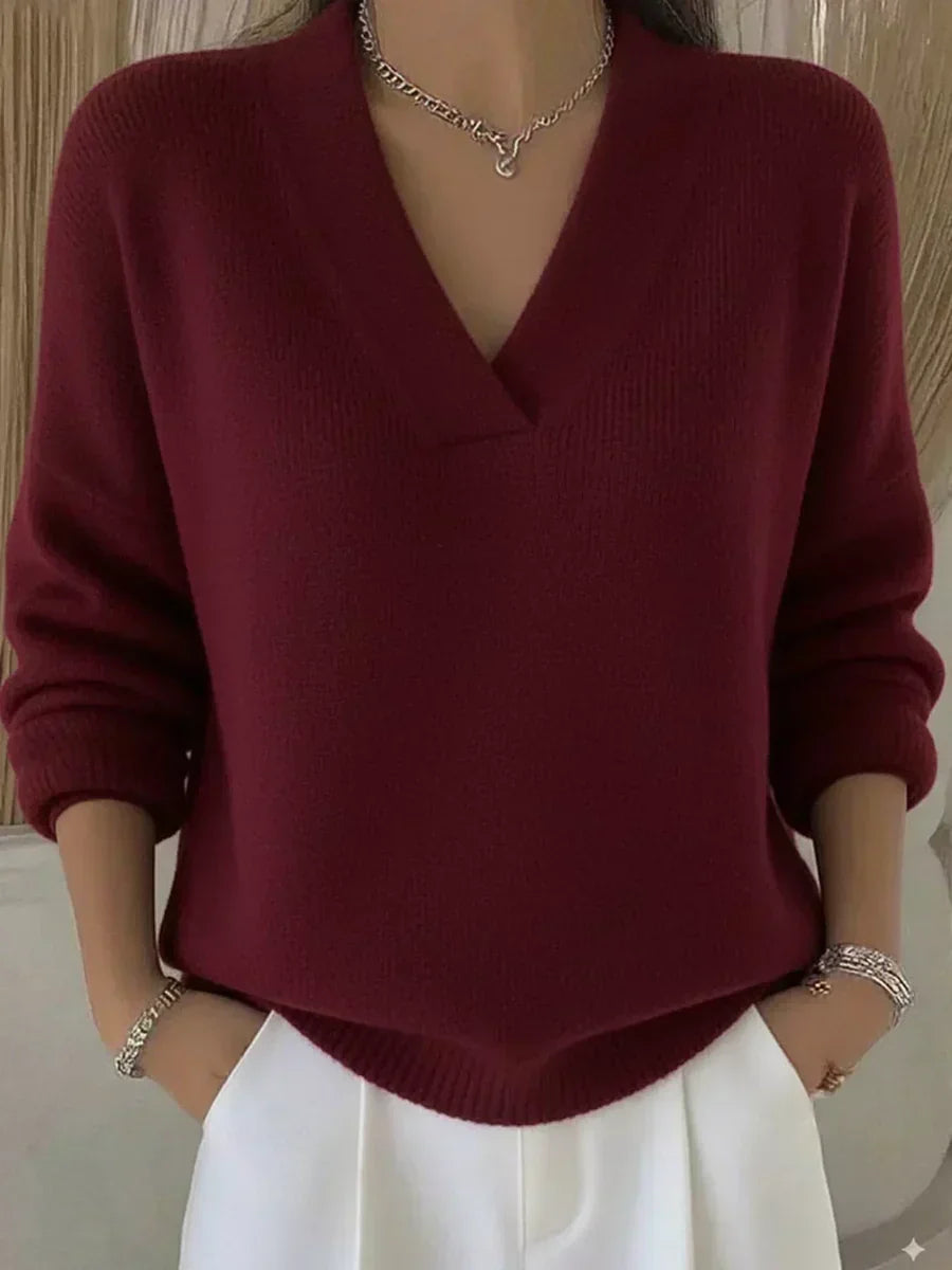 Olivia | Jersey de pico relajado