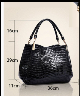 Valentina | Bolso de hombro efecto cocodrilo
