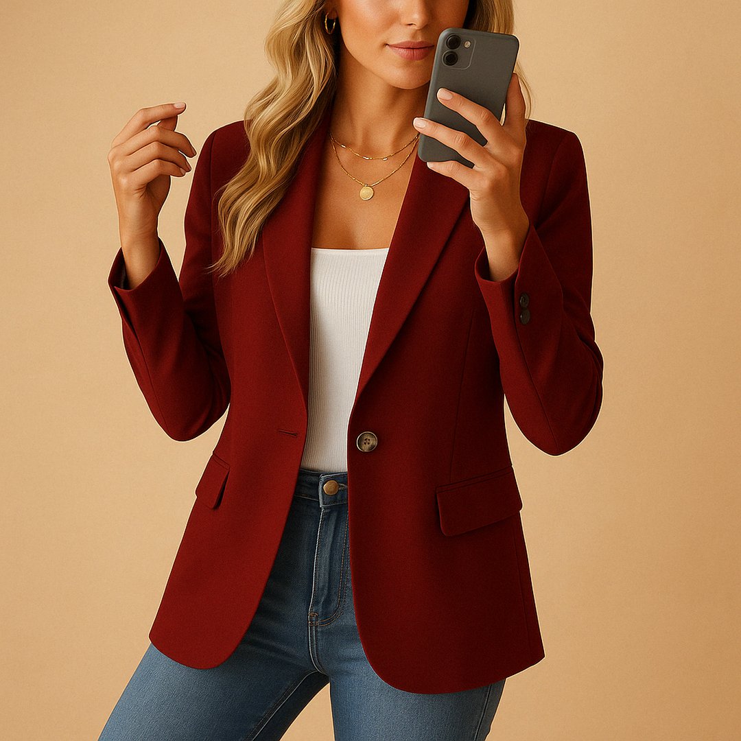 India | Blazer entallado de tejido elástico