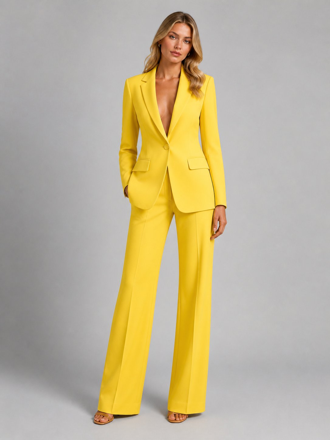 Niki | Blazer entallado y pantalones palazzo