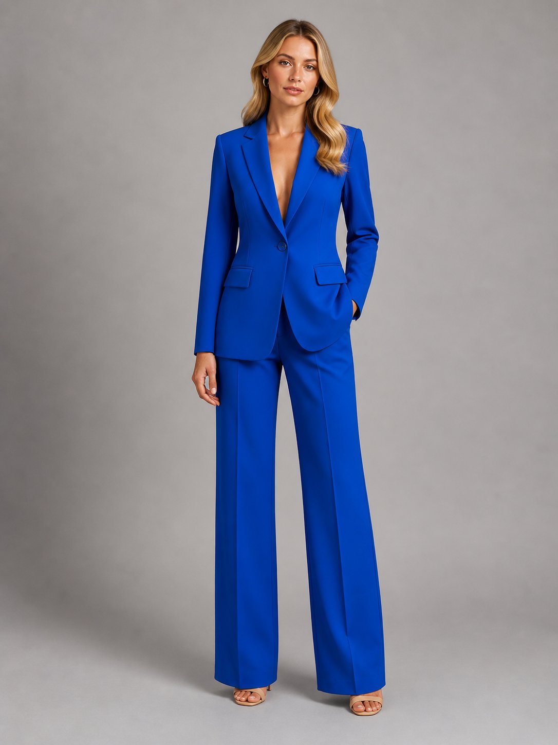 Niki | Blazer entallado y pantalones palazzo