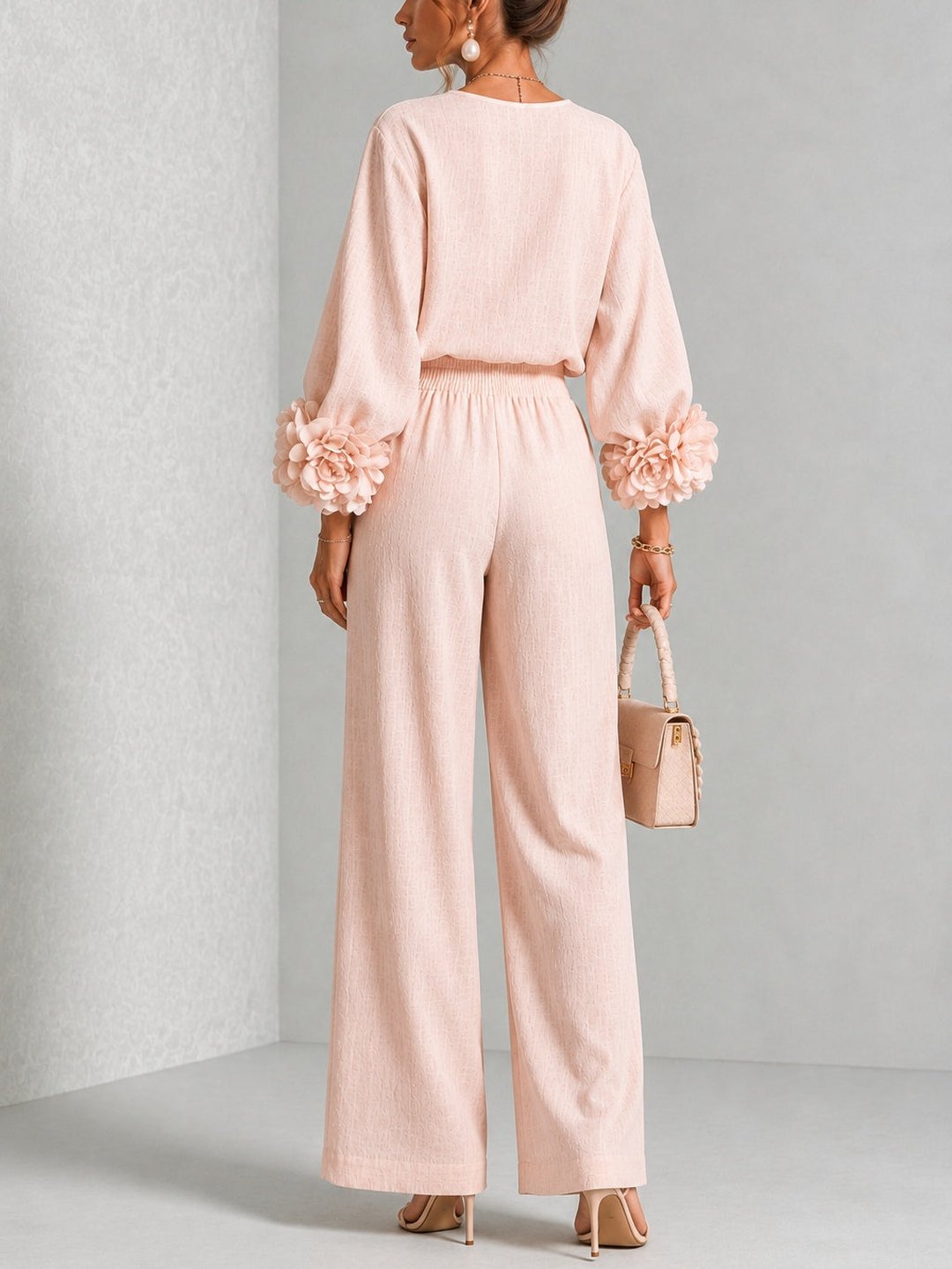 Gale | Conjunto de dos piezas con puños florales