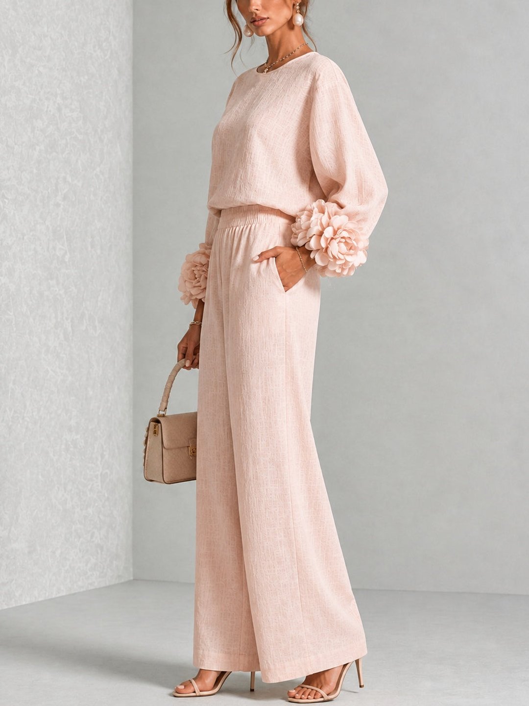 Gale | Conjunto de dos piezas con puños florales